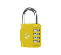SISAV Cadenas à Combinaison 4 Chiffres Pour Usage Extérieur,Pour Casier de Gymnase Scolaire,Casier de Sport,Portail de Clôture,Portail,Loquets et Boîte à Outils,Jaune