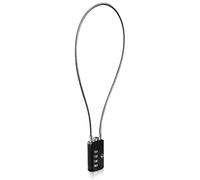 SISAV Cadenas à combinaison à 4 chiffres avec câble de 50cm/20pouces pour casier de gymnase scolaire,casque,classeurs,boîte à outils,valise,sac à dos,noir 1 Pièces