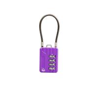 SISAV Cadenas à combinaison à 4 chiffres de 11,9 cm pour casier de gym, casque, armoire de classement, boîte à outils, valise, sac à dos, câble de 3 mm de diamètre, violet