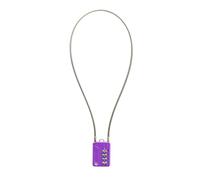 SISAV Cadenas à combinaison à 4 chiffres de 50,8 cm pour casier de gym, casque, armoire de classement, boîte à outils, valise, sac à dos, câble de 3 mm de diamètre, violet