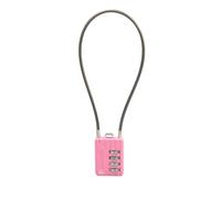 SISAV Cadenas à combinaison à 4 chiffres pour casier de gym, casque, armoire de classement, boîte à outils, valise, sac à dos, câble de 3 mm de diamètre, rose