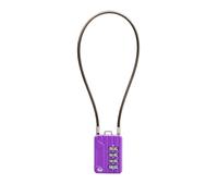 SISAV Lot de 4 verrous à combinaison à câble de 4 chiffres avec câble de 30 cm pour casier d'école, casque, classeurs, boîte à outils, valise, sac à dos, câble de 3 mm de diamètre, violet