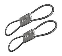 SISAV Verrou de sécurité 4 chiffres avec câble, cadenas à combinaison de 49,8 cm pour casier d’école, casque, classeurs, boîte à outils, valise, sac à dos, noir fusil 2 packs