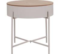 Sisco table basse , table d'angle Ø40cm beige, gris.