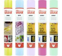 Siser Crafty Pocket Pastel - Vinyle thermocollant pour personnaliser les tissus, compatible avec toutes les machines de découpe - Kit comprenant 5 rouleaux de 30 x 50 cm aux couleurs pastel