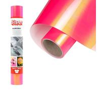 Siser Aurora - Irisé Rose Fluo 30x50 cm per Tissus| Film Thermique Facile à Appliquer avec fer à repasser ou presse chauffante, Compatible avec traceur de découpe