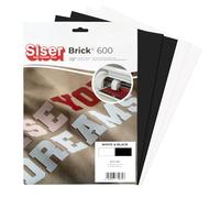 Siser Brick 600 White&Black: Flex 3D Épais 4 Feuilles 20x30 cm