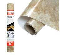 Siser EasyPattern PLUS Glitter - Vinyle thermocollant Golden Marble 50 x 30 cm, flex de découpe pailleté scintillant avec motifs pré-imprimés, compatible avec les machines de découpe