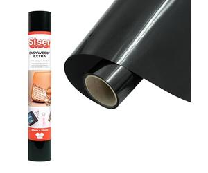 Siser® EasyWeed® Extra Noir, 30 cm x 0,5 m, vinyle thermocollant pour personnaliser le nylon, le cuir et les tissus traités