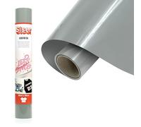 Siser EcoStretch Grey, 30 cm x 0,5 m, vinyle thermocollant élastique et polyvalent pour la personnalisation des tissus et des vêtements de sport, facile à découper