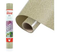 Siser® Glitter 14-K Gold, 30 cm x 0,5 m, vinyle thermotransférable thermocollant pailleté pour la personnalisation des tissus, vêtements et accessoires, loisirs créatifs, facile à couper
