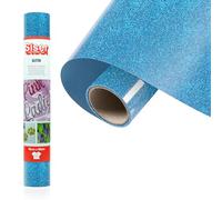 Siser® Glitter Aqua, 30 cm x 0,5 m, vinyle thermotransférable thermocollant pailleté pour la personnalisation des tissus, vêtements et accessoires, loisirs créatifs, facile à couper