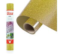 Siser Glitter Gold, 30 cm x 0,5 m, vinyle thermocollant pailleté pour la personnalisation de tissus, vêtements et accessoires, loisirs créatifs, facile à découper