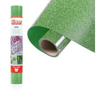 SISER® Glitter Light Green, 30 cm x 0,5 m, vinyle thermotransférable thermocollant pailleté pour la personnalisation des tissus, vêtements et accessoires, loisirs créatifs, facile à couper