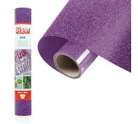Siser® Glitter Purple, 30 cm x 0,5 m, vinyle thermotransférable thermocollant pailleté pour la personnalisation des tissus, vêtements et accessoires, loisirs créatifs, facile à couper
