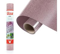 SISER® Glitter Rose Gold, 30 cm x 0,5 m, vinyle thermotransférable thermocollant pailleté pour la personnalisation des tissus, vêtements et accessoires, loisirs créatifs, facile à couper