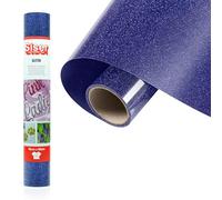 Siser Glitter Royal Blue, 30 cm x 0,5 m, vinyle thermocollant pailleté pour la personnalisation de tissus, vêtements et accessoires, loisirs créatifs, facile à découper
