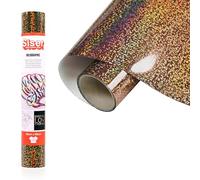 Siser Holographic Brown Marrone, 30 cm x 0,5 m, vinyle thermocollant holographique pour la personnalisation de tissus, vêtements et accessoires, loisirs créatifs, facile à découper