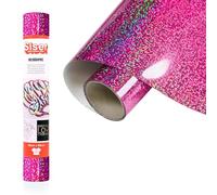 Siser Holographic Fuchsia, 30 cm x 0,5 m, vinyle thermocollant holographique pour la personnalisation de tissus, vêtements et accessoires, loisirs créatifs, facile à découper