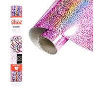Siser Holographic Pink Rose, 30 cm x 0,5 m, vinyle thermotransférable thermocollant holographique pour la personnalisation des tissus, vêtements et accessoires, loisirs créatifs, facile à couper