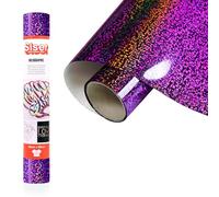 Siser Holographic Purple, 30 cm x 0,5 m, vinyle thermocollant holographique pour la personnalisation de tissus, vêtements et accessoires, loisirs créatifs, facile à découper