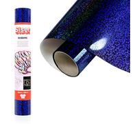 Siser Holographic Royal Blue, 30 cm x 0,5 m, vinyle thermotransférable thermocollant holographique pour la personnalisation des tissus, vêtements et accessoires, loisirs créatifs, facile à couper