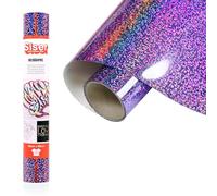 Siser Holographic Violet, 30 cm x 0,5 m, vinyle thermocollant holographique pour la personnalisation de tissus, vêtements et accessoires, loisirs créatifs, facile à découper