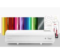 Siser Juliet® Pack Rainbow - Plotter de Découpe Professionnel + 25 Feuilles Film Thermocollant A4, Échenilleur, Pince et Guide des Couleurs - Idéal pour les Projets Créatifs sur Tissu et Carton