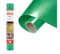 Siser Sparkle Green Leaf, 30 cm x 0,5 m, vinyle thermocollant à effet pailleté brillant pour la personnalisation de tissus, vêtements et accessoires, loisirs créatifs, facile à découper