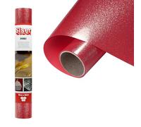 Siser Sparkle Tomato Red, 30 cm x 0,5 m, vinyle thermocollant à effet pailleté brillant pour la personnalisation de tissus, vêtements et accessoires, loisirs créatifs, facile à découper