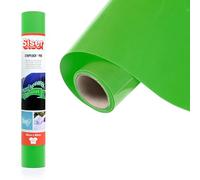 Siser Stripflock PRO Fluo Green, 30 cm x 0,5 m, vinyle thermocollant floqué pour la personnalisation de tissus, vêtements et accessoires, loisirs créatifs, facile à découper