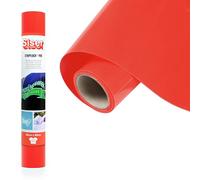 Siser Stripflock PRO Fluo Red, 30 cm x 0,5 m, vinyle thermocollant floqué pour la personnalisation de tissus, vêtements et accessoires, loisirs créatifs, facile à découper