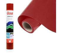 Siser Stripflock PRO Red, 30 cm x 0,5 m, vinyle thermocollant floqué pour la personnalisation de tissus, vêtements et accessoires, loisirs créatifs, facile à découper