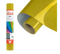 Siser Twinkle Gold Oro, 30 cm x 0,5 m - Vinyle thermocollant à paillettes réfléchissantes pour la personnalisation de tissus, vêtements et accessoires, loisirs créatifs, facile à découper