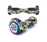 SISGAD Hoverboard, Gyropode électrique 6,5 Pouces Hoverboard avec Musique Bluetooth, lumières LED et Moteur Puissant pour Enfants et Adolescents-