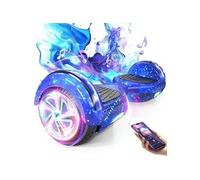 SISGAD Hoverboard, Gyropode électrique 6,5 Pouces Hoverboard avec Musique Bluetooth, lumières LED et Moteur Puissant pour Enfants et Adolescents-Bleu