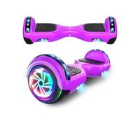 SISGAD Hoverboard, Gyropode électrique 6,5 Pouces Hoverboard avec Musique Bluetooth, lumières LED et Moteur Puissant pour Enfants et