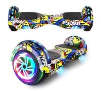 SISGAD Hoverboard, Gyropode électrique 6,5 Pouces Hoverboard Hover Scooter Board avec Musique Bluetooth, lumières LED et Moteur Puissant pour Enfants et Adolescents