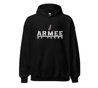 SISIDSI DSGN Sweat Homme inspiré de l’armée de Terre française, Style Militaire Robuste avec Silhouette de blindé, pour Amateurs d’Histoire Militaire et Tenues Tactiques