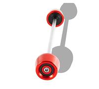SISIFEIER Curseurs de Cadre de Moto pour du&Cati Monster 696 795 796 797 821 1100evo Moto Roue Avant Fourche Curseur Anti Crash Pad Chute Protecteur Accessoires(Red Black Red)
