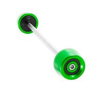 SISIFEIER Curseurs de Cadre de Moto pour K&awasaki pour Z650 pour Z750 pour Z800 pour Z900 pour Z1000 pour Z1000SX pour ZX6R Moto Essieu Avant Fourche Crash Curseurs Roue Protecteur(Green and Black)