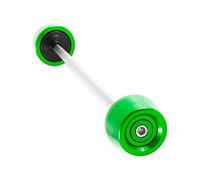 SISIFEIER Curseurs de Cadre de Moto pour K&awasaki pour Z650 pour Z750 pour Z800 pour Z900 pour Z1000 pour Z1000SX pour ZX6R Moto Essieu Avant Fourche Crash Curseurs Roue Protecteur(All Green)