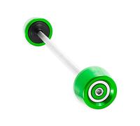 SISIFEIER Curseurs de Cadre de Moto pour K&awasaki pour Z650 pour Z750 pour Z800 pour Z900 pour Z1000 pour Z1000SX pour ZX6R Moto Essieu Avant Fourche Crash Curseurs Roue Protecteur(Green and Silver)