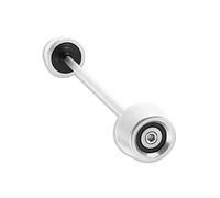 SISIFEIER Curseurs de Cadre de Moto pour K&awasaki pour Z650 pour Z750 pour Z800 pour Z900 pour Z1000 pour Z1000SX pour ZX6R Moto Essieu Avant Fourche Crash Curseurs Roue Protecteur(Silver and Black)