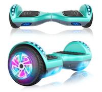 SISIGAD 6.5 Pouce Hoverboards électrique Auto-équilibré Bluetooth Intégré pour Enfants et Adultes - Vert + Gris