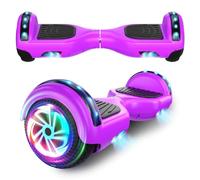 SISIGAD 6,5 pouces Scooter, hoverboard auto-équilibré avec haut-parleur Bluetooth et éclairage LED