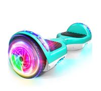 Sisigad Hoverboard 6.5'' Hy-A12c, Bluetooth + Lumière Led, Autonomie 7-8km, Vitesse Maximale 10km/H, Batterie 18v/2.6ah, Meilleur Cadeau Pour Les Enfants-Vert + Blanc