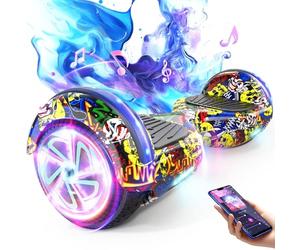 SISIGAD Hoverboard, 6.5 Pouces Self Balancing Scooter with Bluetooth LED Lights, Hover Board for Kids