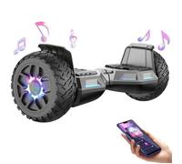 SISIGAD Hoverboard 8,5"" Enfant, vitesse max 10 km/h, batterie 18V/5,2Ah, LED, Bluetooth musique, Noir