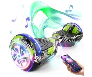 SISIGAD Hoverboard auto-équilibrant, Bluetooth et lumières LED colorées, cadeaux pour enfants